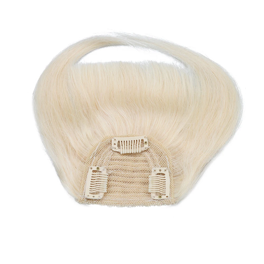 Toysww-flequillo de cabello humano liso, cabello Remy Natural con flecos, 3 clips, flequillo frontal, 25g por Ud.