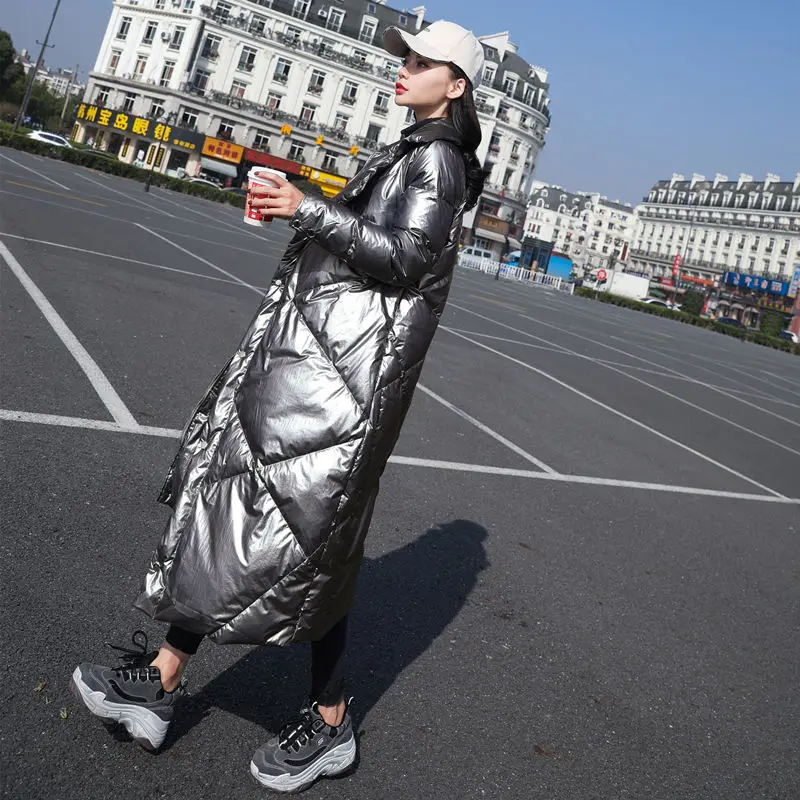 Heydress однотонное женское модное плотное длинное пуховое пальто для девушек с отложным воротником, Женская Повседневная Верхняя одежда, теплый пуховик