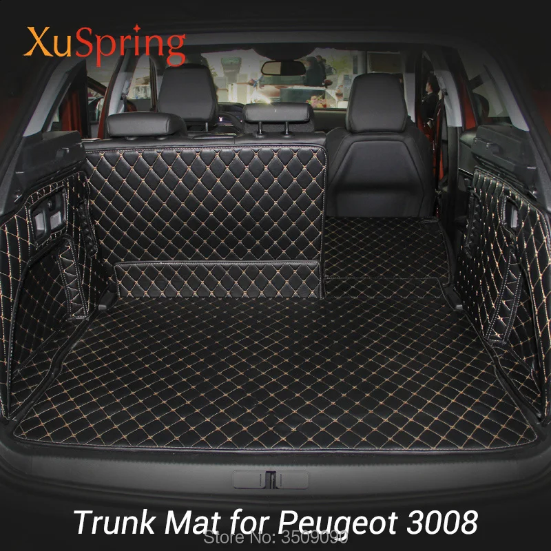 Задний коврик для багажника Peugeot 3008 2016 2017 2018 2019 прочные коврики подкладка груза