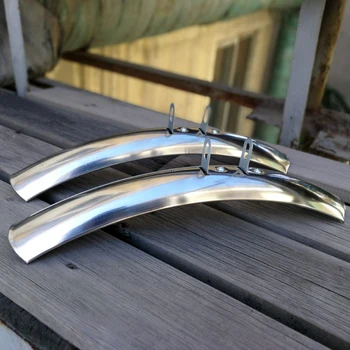

road Bike Fenders bicicleta Silver 1 Pair Front and Rear Retro 27 inches 700C fixie bike Fender Bicycle Practical Parts