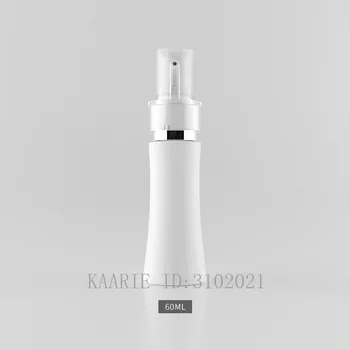 

60ml 30/50pcs Empty PET Cosmetic Lotion Pump Bottle,DIY White Corset Refillable Container,Portable Travel Press Emulsion Package