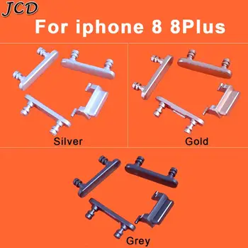 

JCD Button Power Volume Mute Key For iPhone 8 8 Plus Volume Vibrate Key Switch Power Lock Side Button Set Housing Replacement