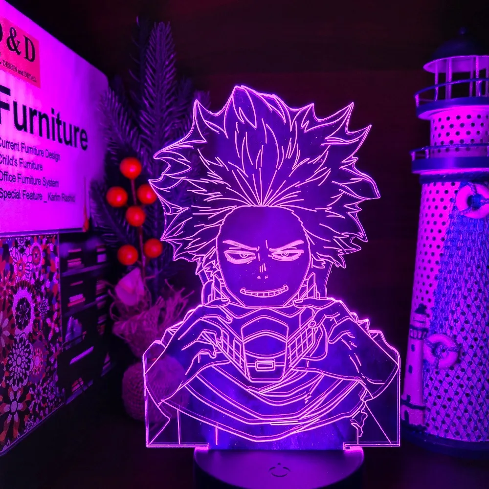 

3d-лампа Амина боку, геройская академия, Shinsou Hitoshi, фигурка, светодиодный ночсветильник для детской спальни, украшение светильник подарок на день рождения