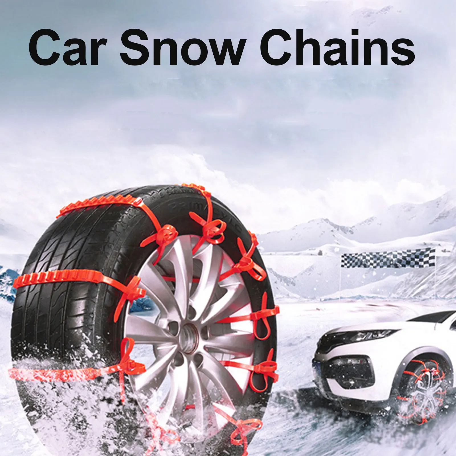 Tire Chains 10pcs/lot Car Winter Tire Wheels Snow Chain Anti-Skid Cable Belt Outdoor for Ice Mud Sand Auto Accessories