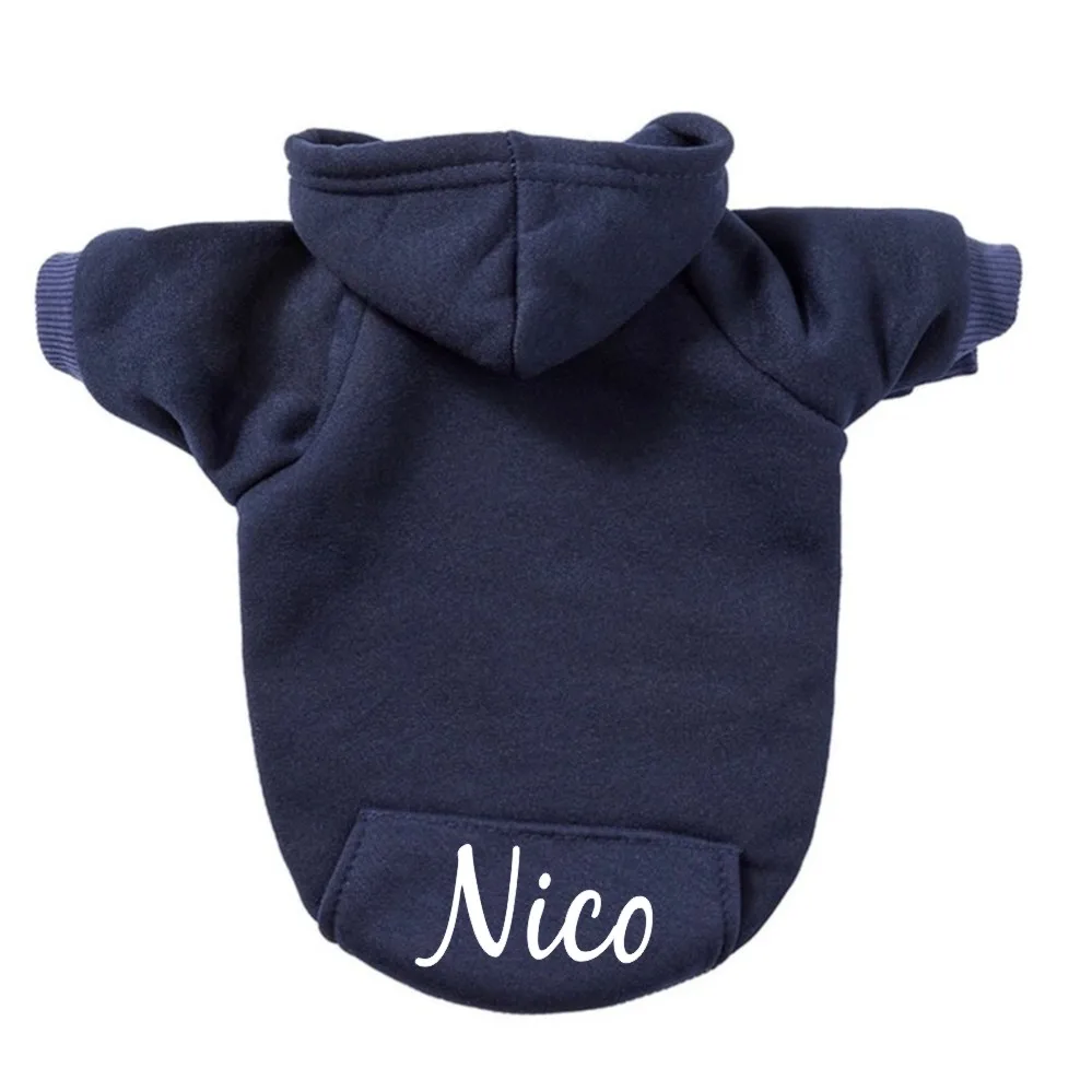 Plain Dog Hoodies Custom Text Pet 