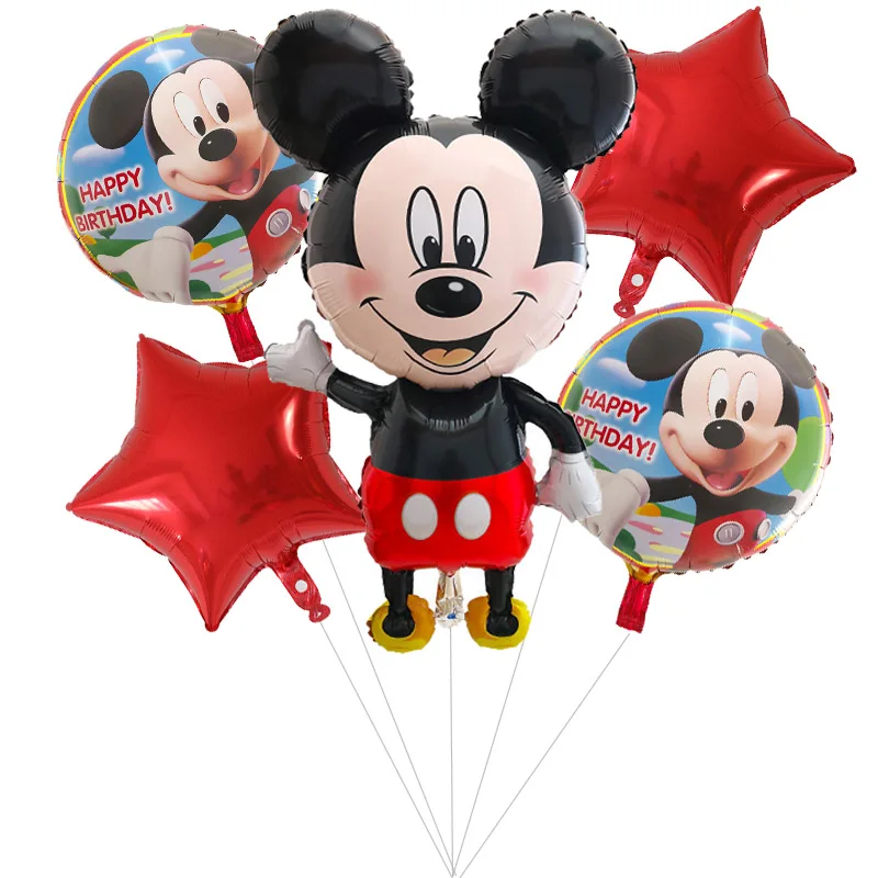 

5pcs/lot Mickey Minnie Helium Foil Balloons 18inch Round Star Air Globos Birthday Party Wedding Baby Shower Decorations Kids Toy