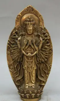 

zhmui88002841798++5'' Tibet Brass Buddhism 1000 Arms Avalokiteshvara of Goddess Bodhisattva Statue