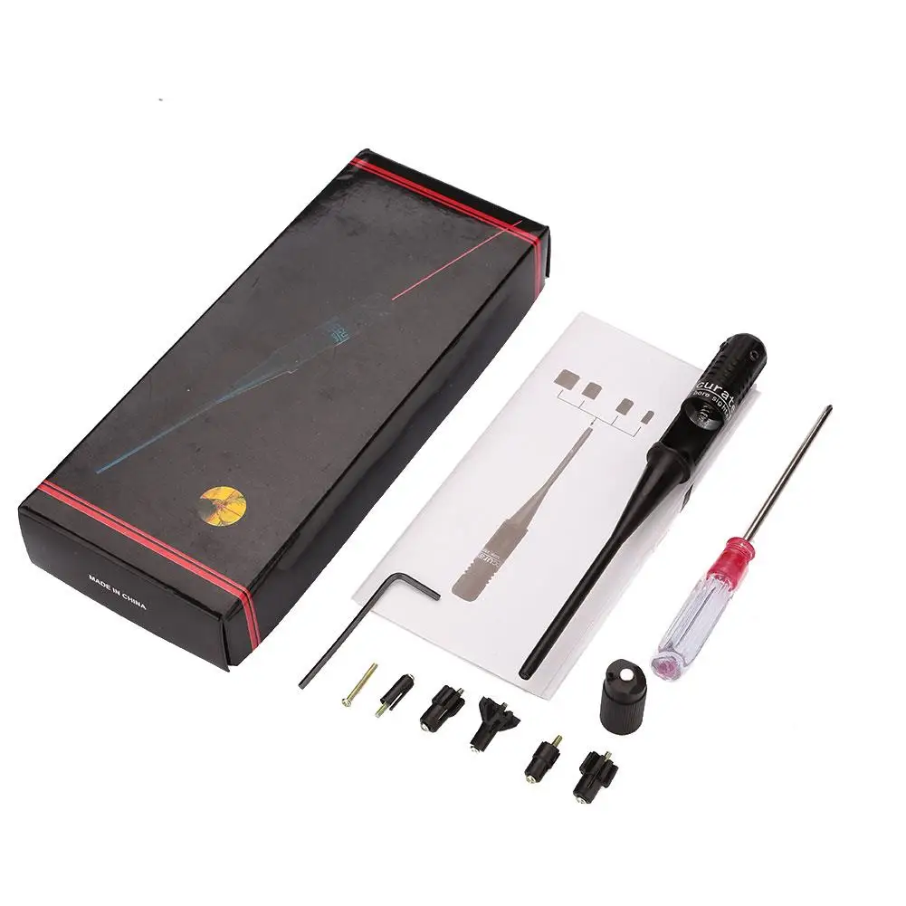 Red Dot Laser Pointer Boresighter Bore Sighter Kit for Hunting .22 to.50 Caliber Rifles Tactical Hunting Laser Sight Accessories