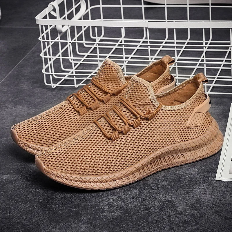 Erkekler Rahat Ayakkab lar Nefes Erkek Rahat Hava Mesh Lace Up Y r y 