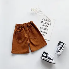 Модные шорты для маленьких девочек; Новые однотонные короткие брюки с принтом; Детские повседневные хлопковые свободные шорты; брюки; сезон осень-лето; От 0 до 8 лет