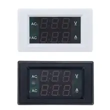 Трехфазный переменный ток 300 в 10 А светодиодный двойной дисплей Вольтметр переменного тока измеритель тока цифровой дисплей аксессуар цифровой трубчатый дисплей s