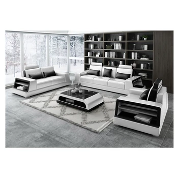 

Modern genuine leather sofa set 1+2+3 living room sectional sofa set