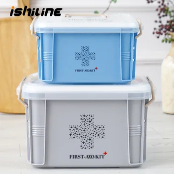 

First Aid Kit Medicine Chest Holder Storage Box Multi-layer Emergency Kits Cabinet Security Safety Home Rangement Organizer
