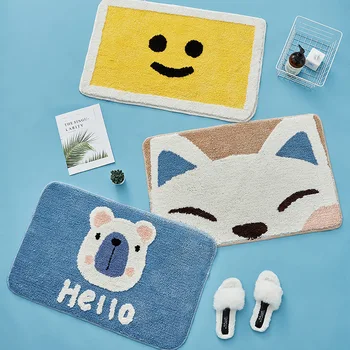 

50x80cm non-slip absorbent carpet bathroom non-slip mat cartoon bear bathroom kitchen bedroom floor mat household carpet