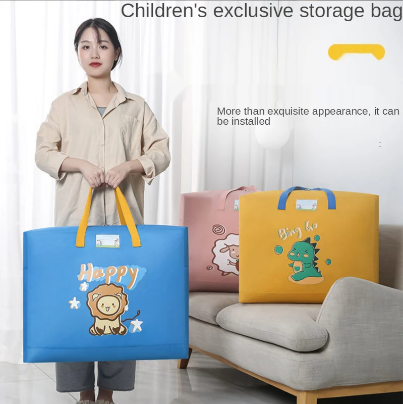 Children's Cartoon Quilt Storage Bag Large-Quilt Bag Portable Clothes Doggy Luggage Household Sorting Bags