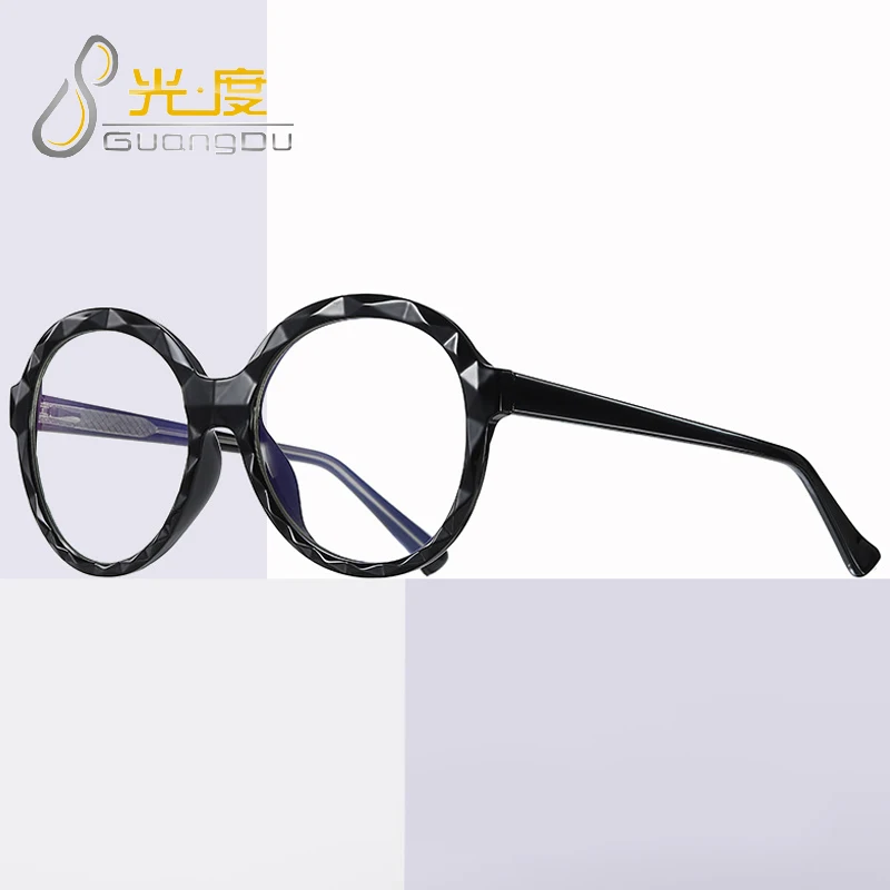 

New Style Anti-Blue Women Vintage Polarized Glasses Ladies Round Frame TR Computer Glasses Classic Brand CP Flat Mirror Glasses