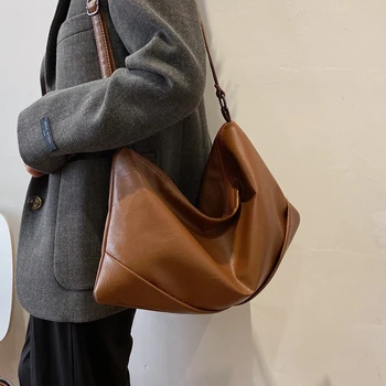 

Vintage Fashion Large Tote Bag 2019 New Quality PU Leather Women's Designer Handbag Casual High capacity Shoulder Messenger Bag