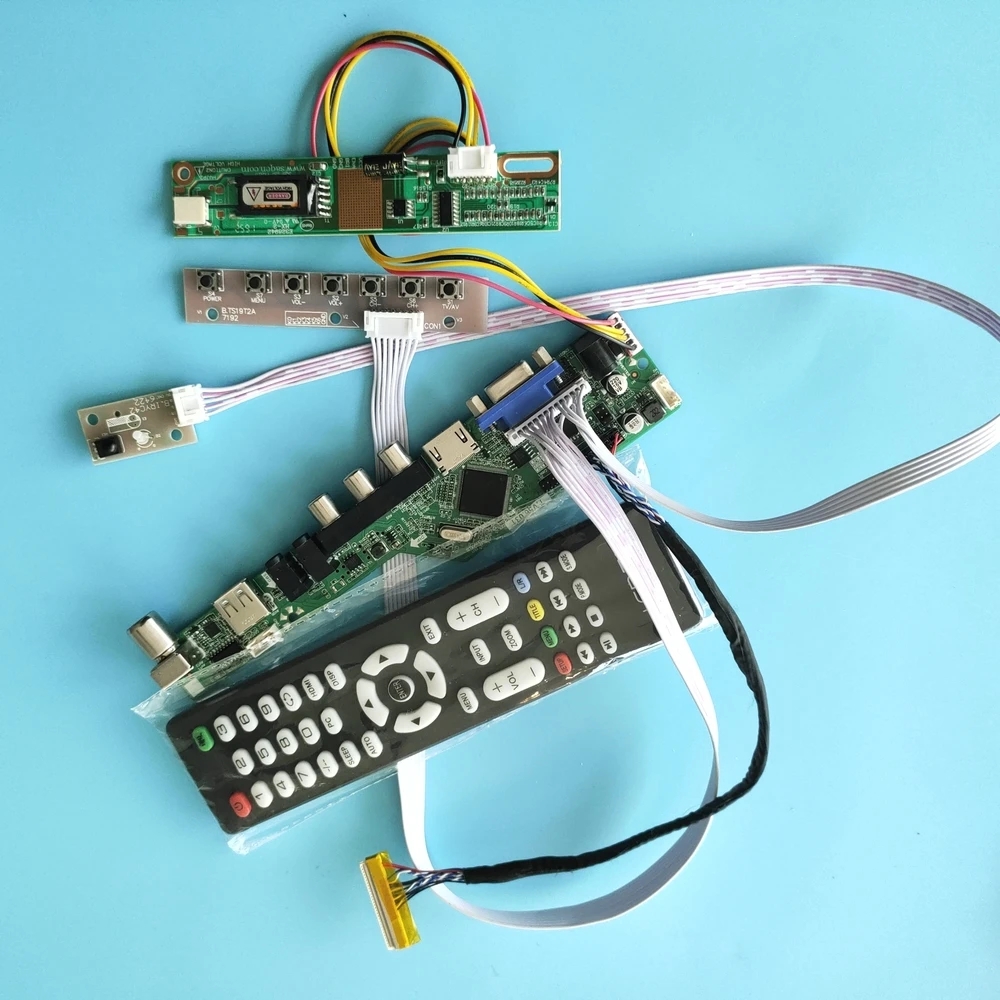 

Плата драйвера, совместимая с VGA AV TV HDMI, цифровой сигнал 17 дюймов, 1 лампа, новый контроллер, 1440X900