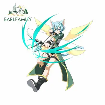 

EARLFAMILY 13cm x 11.8cm for Sword Art Online Chinon Wallpaper Car Sticker Personality Car Accessories Suitable for VAN RV Decal