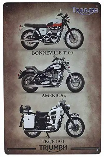 F303 Оловянный знак Triumph америка алюминиевый металлический знак для декора стен 8x12 дюймов бар украшение для стен дома, паба ретро металл художественный плакат - Цвет: F303