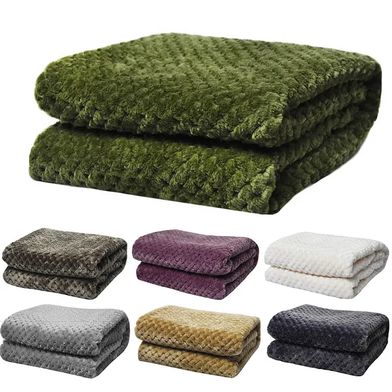 Super Soft Blanket Travel Fleece Mesh Portable Car Cover Flannel Aircraft Sofa Use Office Children Towel | Дом и сад