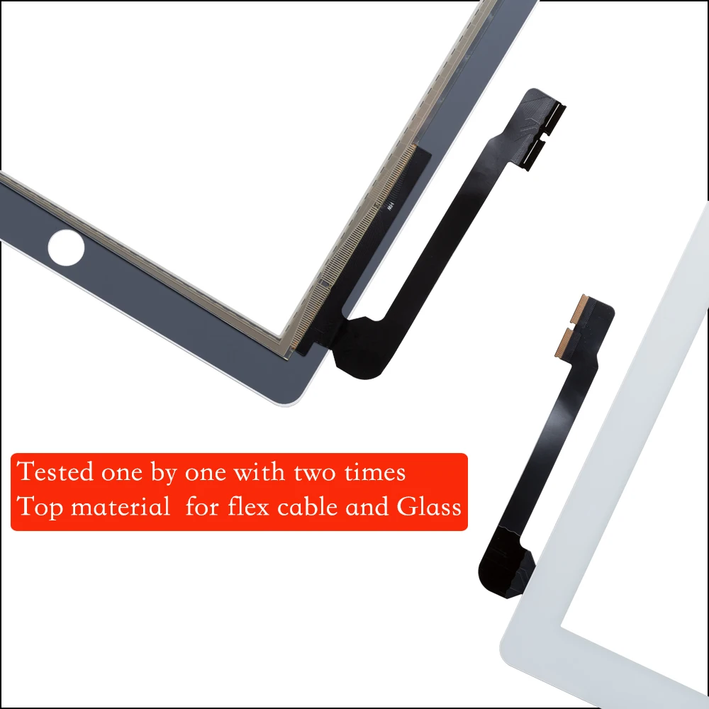 Touch screen panel Ipad touch screen glass panel Ipad touch screen panel Ipad touch screen glass Touch Screen For iPad 3/4 A1416 A1430 A1403 A1458 Digitizer Sensor Glass Panel With Middle Frame+Tools+Tempered Glass+Adhesive 1Pcs