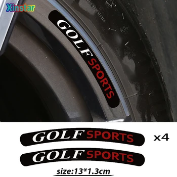 

4pcs car rim sticker For volkswagen VW Golf 6 7 MK3 MK4 MK5 MK6 MK7 TDI R20 R32 B5 B6 B7 GTI Polo CC