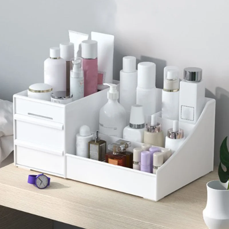 

Makeup Organizer Cosmetic Storage Box Jewelry Tray with Drawers Vanity Countertop Display Case for Bathroom For Dresser Bathroom