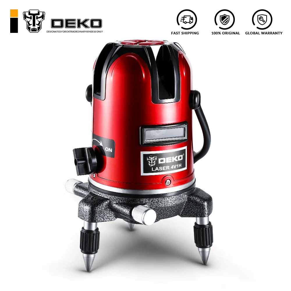 DEKO LL5 Series 5 Line Red Laser Level Self leveling AA/Li ion Battery Horizontal&Vertical 360 Degree Adjustment Accurate Laser|Laser Levels| - AliExpress