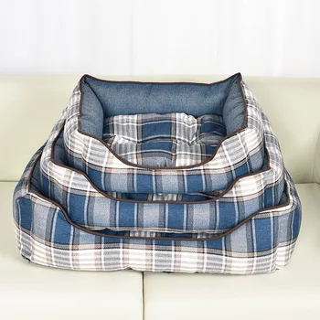 

Universal Plaid Pet Dog Bed Warm Pet bed Removable Soft Pet Bed For Dogs Washable House Sofa Mats Sleeping Beds Cat Puppy Kennel