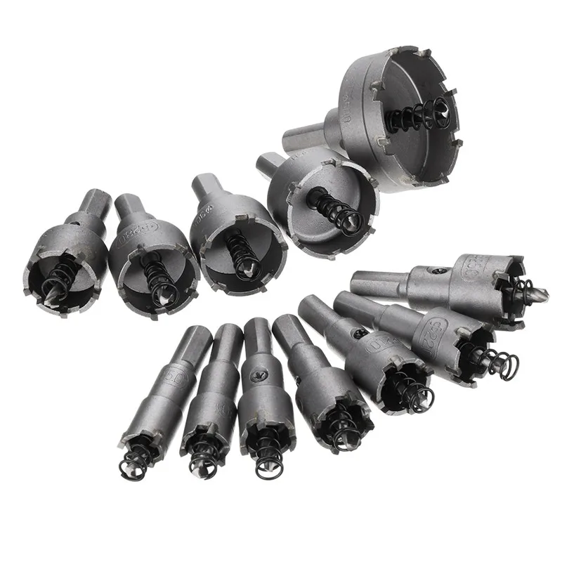  12Pcs/Set Metel Hole Saw Tooth Kit Drill Bit Set Stainless Steel Alloy Wood Cutter 15mm-50mm Univer