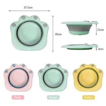 

Foldable Kitten Claw Washbasin Eco Friendly Portable Folding Bucket Tourism Travel Outdoor Fishing Camping Car Wash Bucke