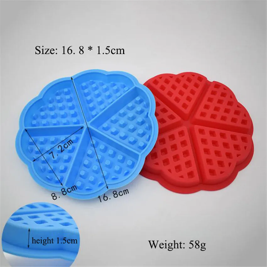 Silicone Waffle Molds Microwave Baking Cookie Heart Muffin Mould Mold Non-Stick Cake Mould Makers Roaster Cake Decorating Tools