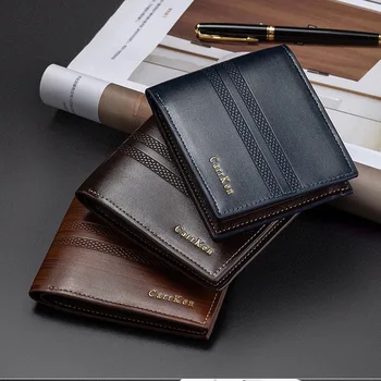 

Fashion Men Wallet Multi-card Slots Business Card Holder Thin Slim Trifold Billfold Casual Short Clutch Bag Male Coin Pocket