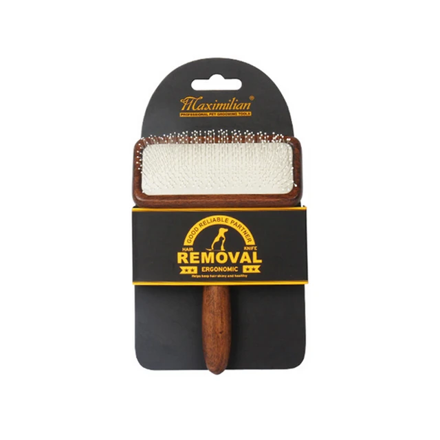 Dogs Hair Remover Brush Pet Cat Grooming Tool Brush Wood Puppy Big Dog Combs Pet Flea Comb Dog Shedding Comb Cleaning Supplies M