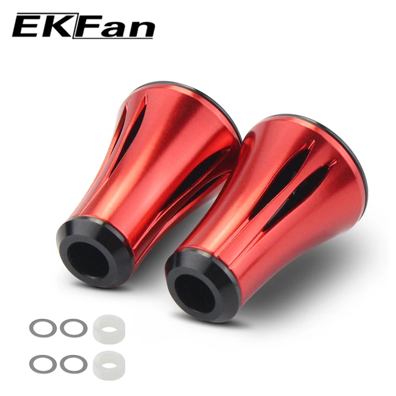 EKFan 2pcs Fishing Reel Handle Knob Fit For 7*4*2.5mm Shaft Fishing Handle  Accessory Aluminum Alloy Material Length About 37mm