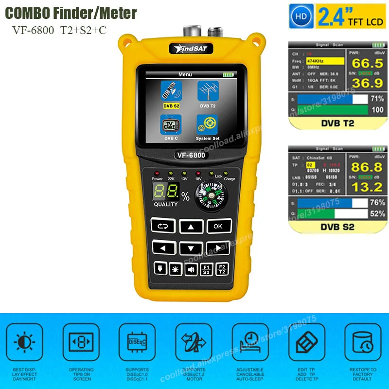 Usb-прибор для измерения яркости/DVB S2/DVB C Combo Sat Finder Dvb t2 приемник спутниковый Satfinder 2 4