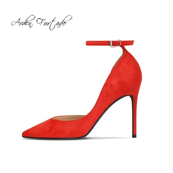 

Arden Furtado Summer Fashion Trend Women's Shoes Pointed Toe Stilettos Heels Sexy Elegant pure color Sandals Buckle Party Shoes