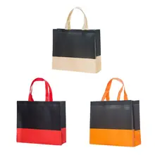 NoEnName_Null контрастная цветная Нетканая многоразовая хозяйственная сумка органайзер для хранения продуктов