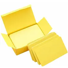 

100pcs Multi-use Cards Blank DIY Cards Graffiti Rounded Small Cards Word Cards Sticky Note Card Message Cards Random Box Color
