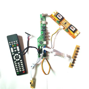 

For CLAA170ES01/E T.V53 controller board LCD display panel Remote+Inverter+keyboard 4CCFL 30Pin LVDS VGA HDMI AV USB RF DIY kit
