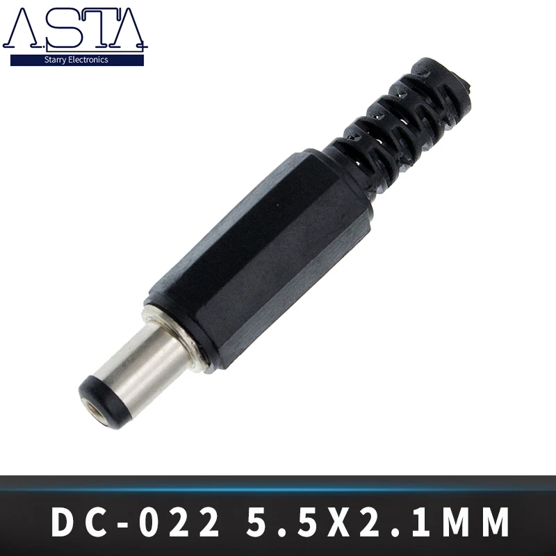 

H64 10Pcs DC Plug Male Electrical Socket Outlet DC-022 DC-005 DC-022B DC Outlet 5.5X2.1MM 5.5*2.1 H64