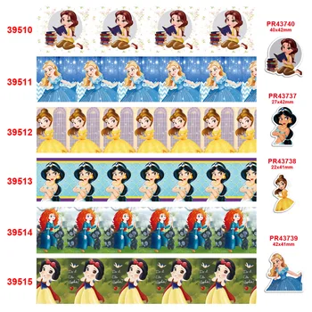 

DIY craft supplies cartoon printed grosgrain ribbon, satin ribbon 50 yards, planar resins 30 pieces. 39510