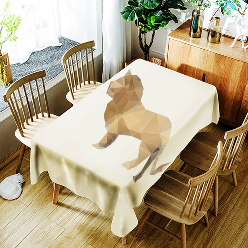 

Rhombus Animal Shape Tablecloth Waterproof Oilcloth Decorative Table Cover Tapetes Oilproof Home Table Cloths