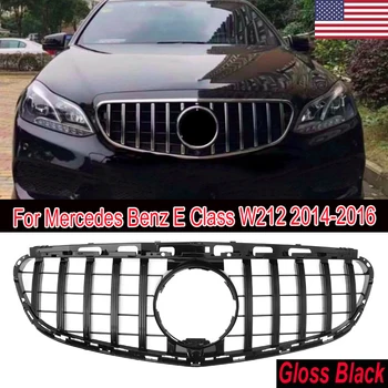

MagicKit BIG PROMOTION US STOCK FOR MERCEDES E-CLASS W212 13-16 FRONT GRILLE GLOSS BLACK PANAMERICANA GT STYLE