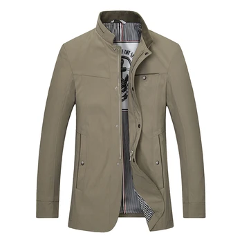 

Business Casual Solid color Jacket Casual Fashion Classic style Youth Men Coat Autumn Gentleman Stand collar New