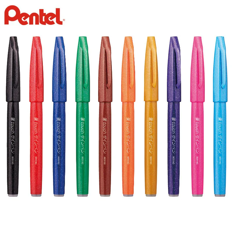 Pentel SES15C Brush Sign Pen 24 colores Japón