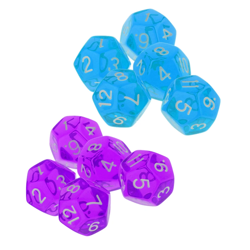 10 шт. D12 кубиков для D & TRPG MTG аксессуары настольных игр|Кубики| |