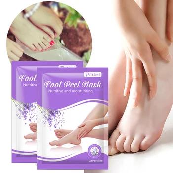 

3Packs PUTIMI Lavender Exfoliating Foot Mask Dead Skin Remover Feet Mask for Legs Pedicure Socks Feet Mask Foot Peeling Mask