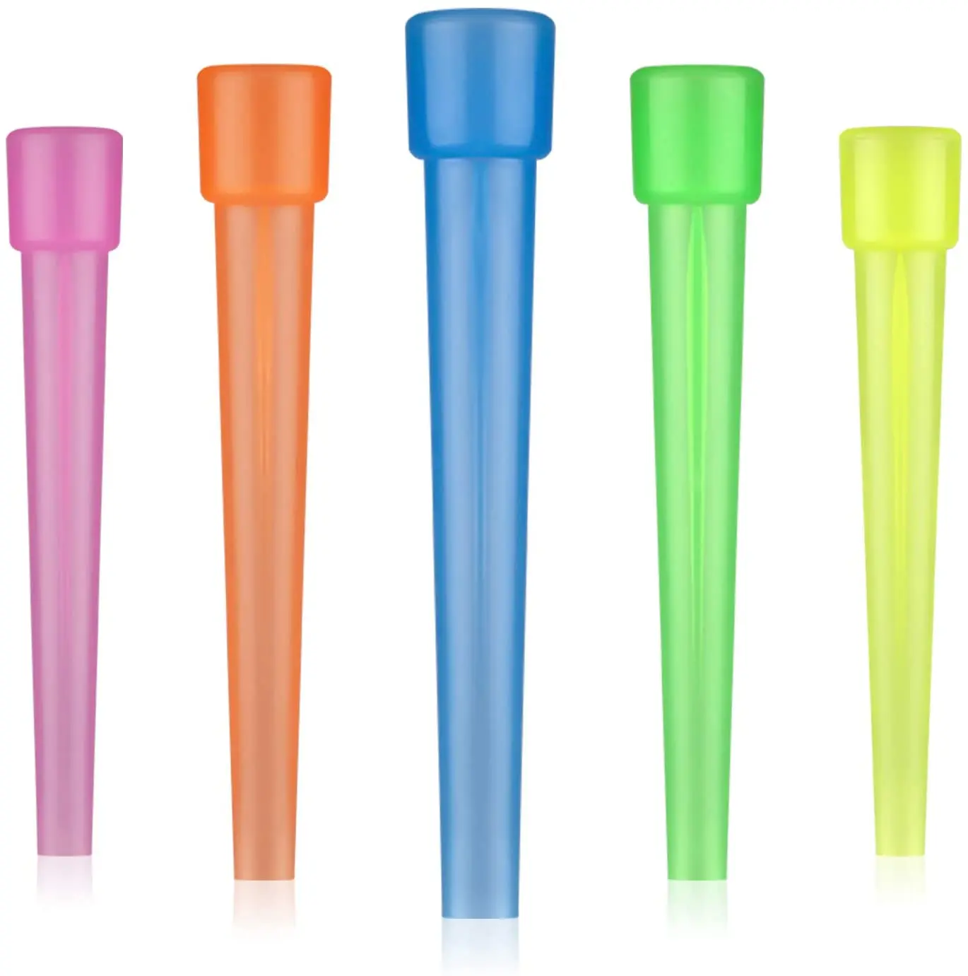 50 Pieces 3.4" Premium Hookah Tips Neon Colors Glow Under Blacklight